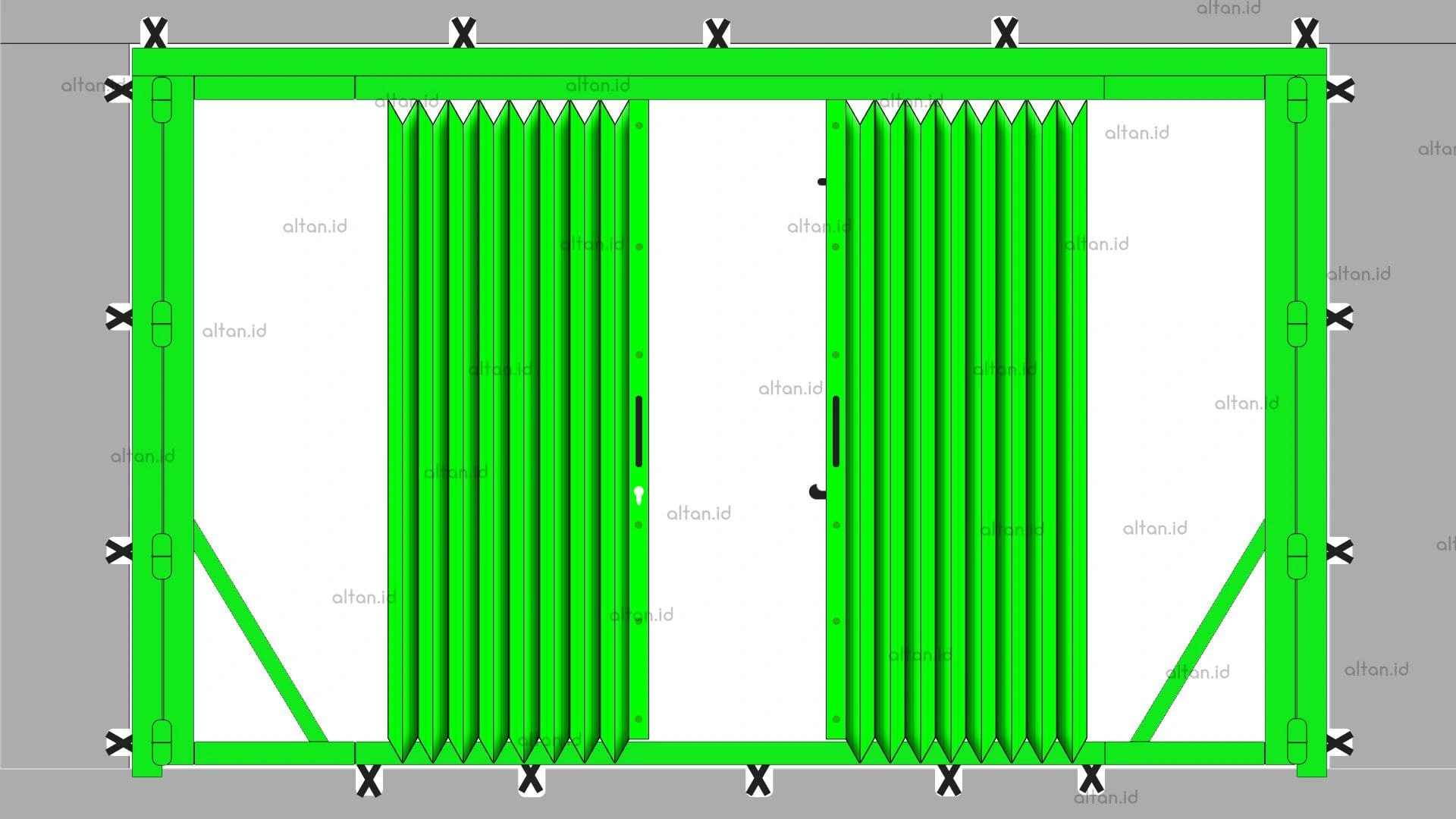 Setting Pintu Harmonika