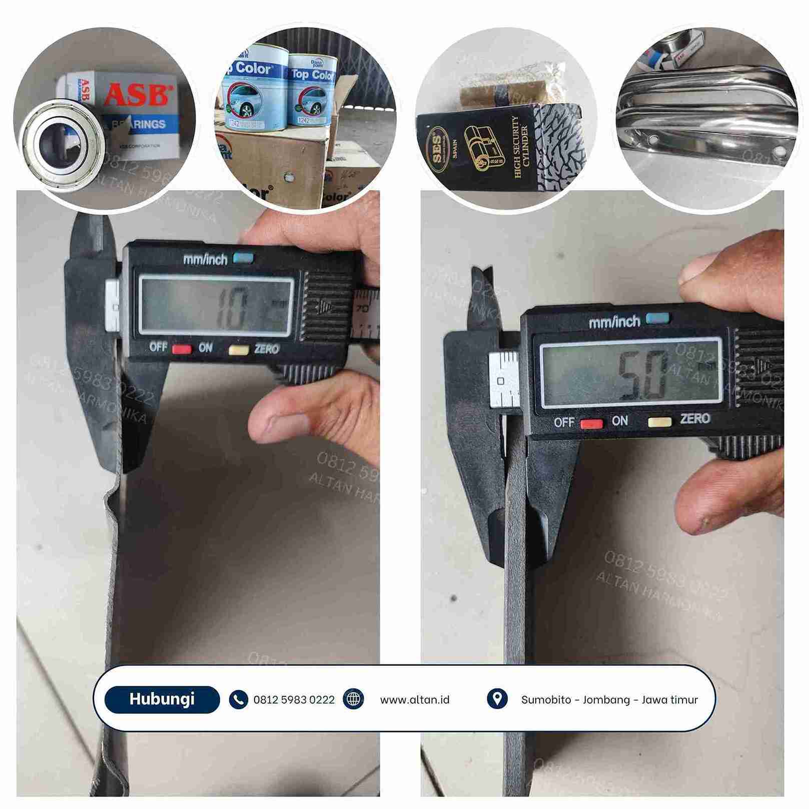 Cek Plat pintu harmonika